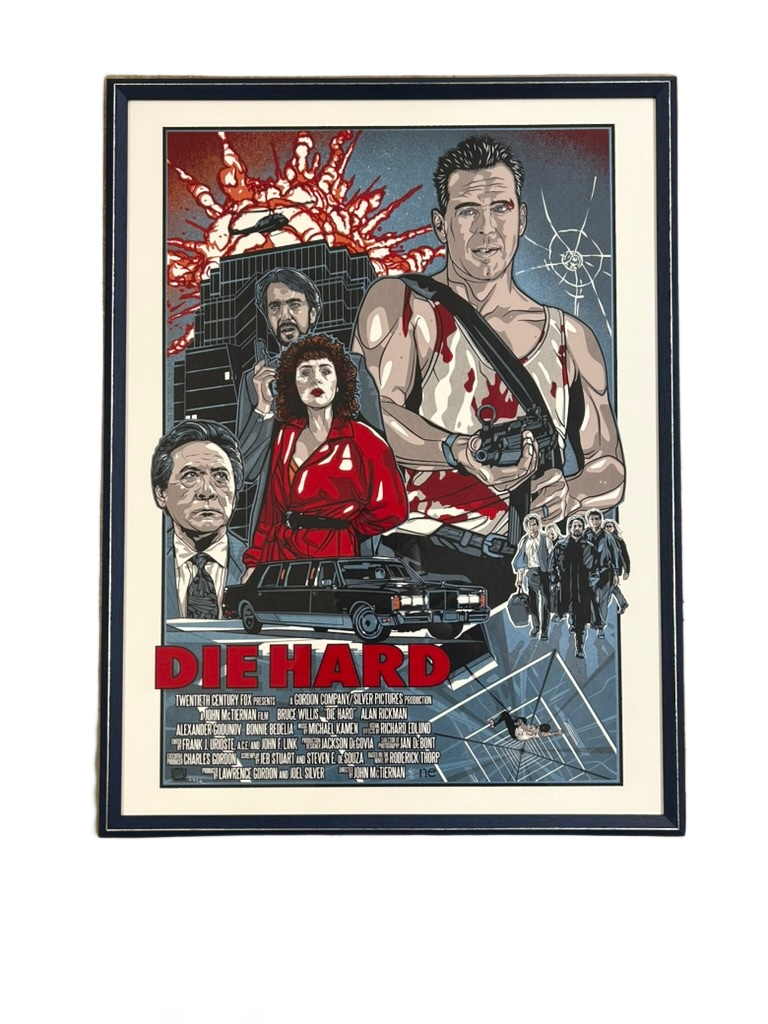 Framed concert poster with UV-protective glazing
