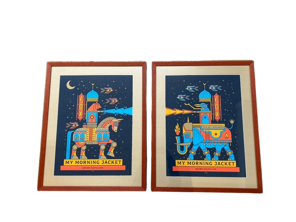 Framed concert poster with UV-protective glazing