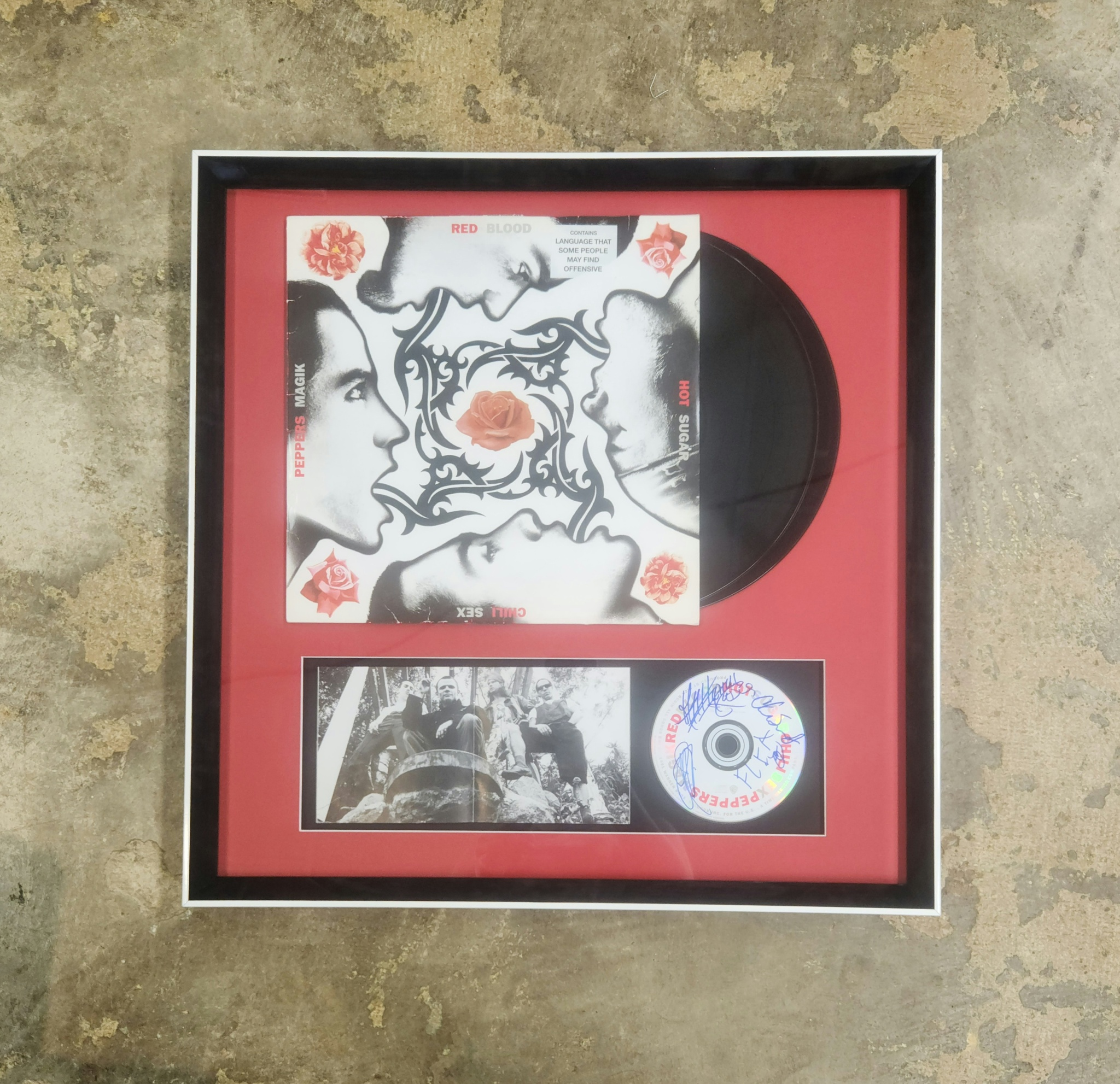 Framed concert poster with UV-protective glazing